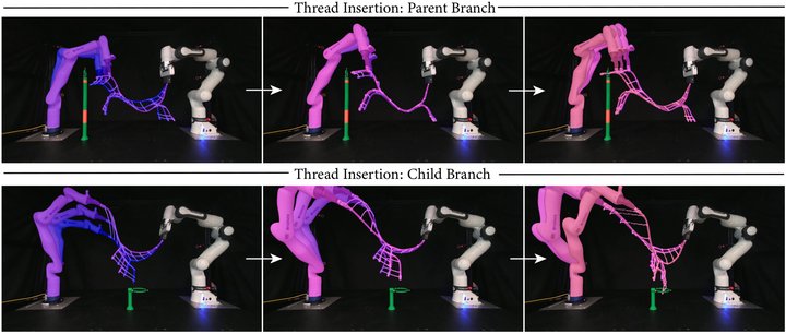 DEFT: robot shape matching and inserting a branched cable