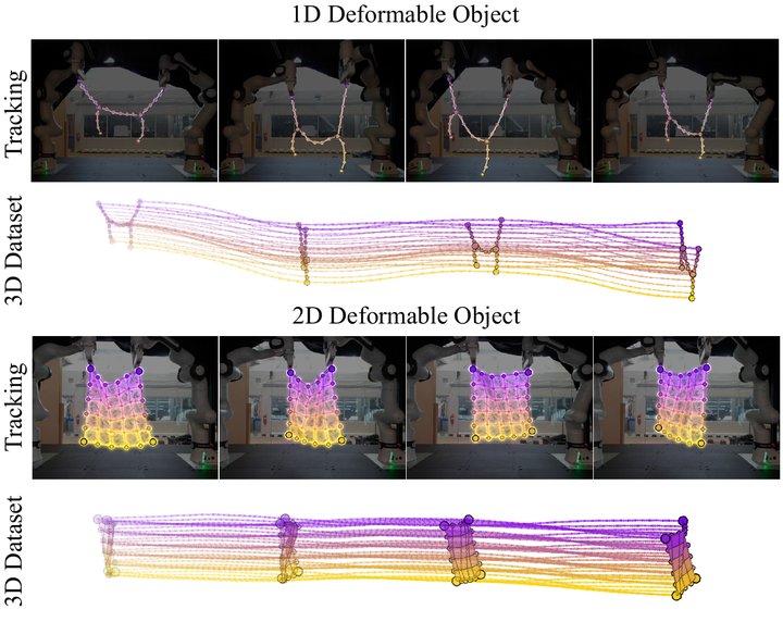 TrackDeform3D: tracked keypoints on a cable and a cloth and the resulting 3D datasets
